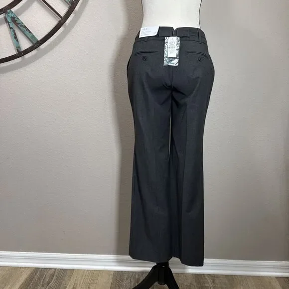 Ann Taylor LOFT Pants Petite 2P NWT Charcoal Gray Curvy Julie Fit Trouser Leg - Picture 2 of 5